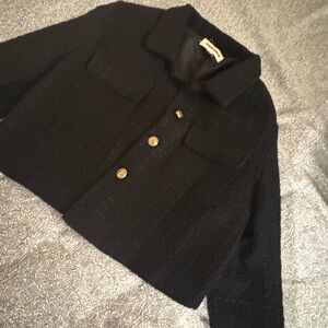 Vigoss Black Textured Blazer